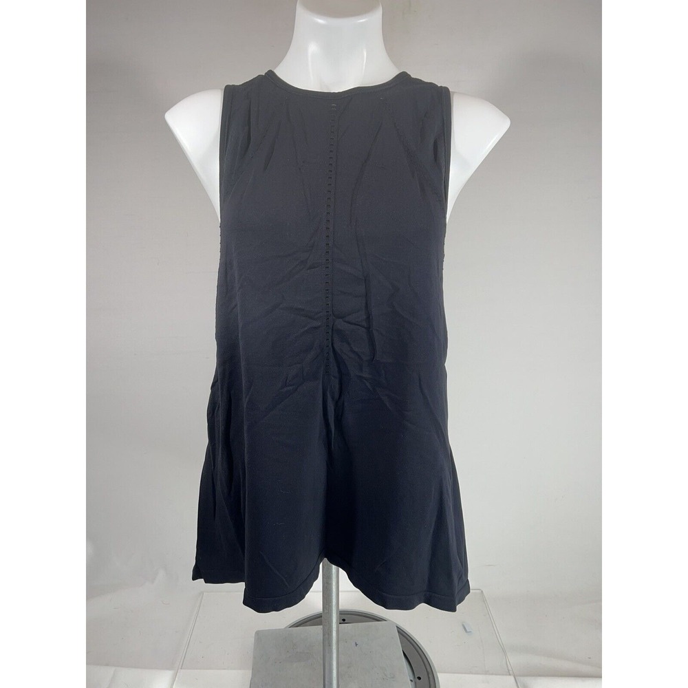 Athleta Workout Tank Womens Medium Black Nylon Breathable Active Gorpcore
